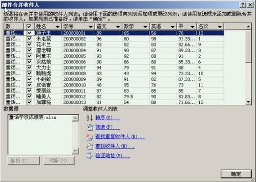 Word 2007教程：邮件合并自动提取数据批量制作成绩单_中国