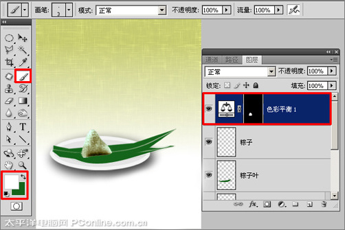 Photoshop CS4教程：创意绘制端午节海报—粽香情浓_中国