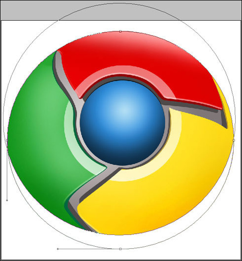 Photoshop鼠绘教程：教你绘制Google Chrome浏览器LOGO_中国