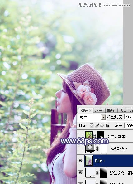 Photoshop调出外景美女梦幻逆光效果图,PS教程,图老师教程网