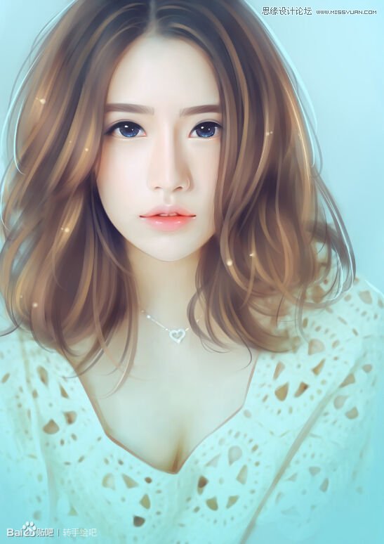 Photoshop给清纯女孩转唯美手绘效果图,PS教程,图老师教程网