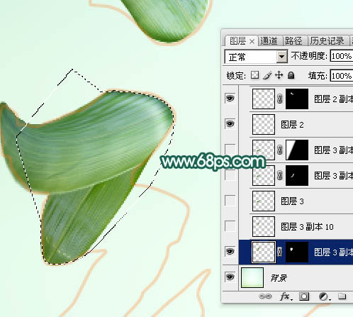 Photoshop制作端午节粽叶艺术字教程,PS教程,图老师教程网