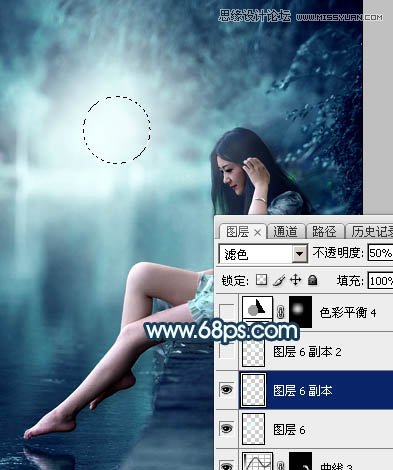 Photoshop调出外景河边人像唯美蓝色效果,PS教程,图老师教程网