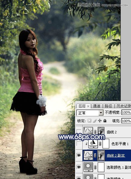 Photoshop调出外景女孩唯美紫色效果,PS教程,图老师教程网