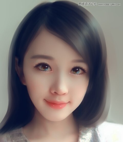 Photoshop给可爱女孩私房照转手绘效果,PS教程,图老师教程网