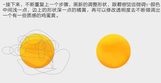 Photoshop绘制逼真的流淌效果的蛋黄,PS教程,图老师教程网