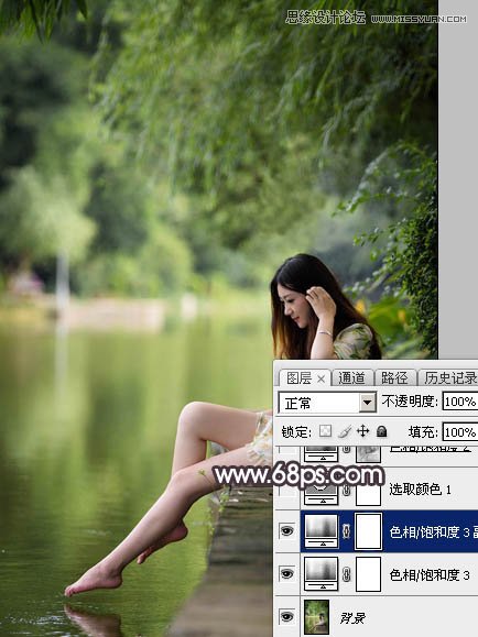 Photoshop调出河边美女人像LOMO暗色调,PS教程,图老师教程网