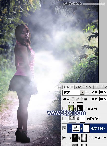 Photoshop调出外景女孩唯美紫色效果,PS教程,图老师教程网