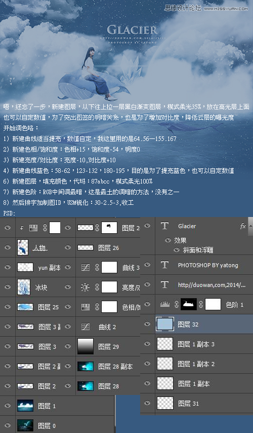 Photoshop创意合成蓝色调人像签名教程,PS教程,图老师教程网