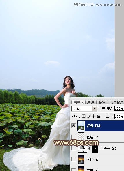 Photoshop给外景婚片添加夕阳艺术效果,PS教程,图老师教程网