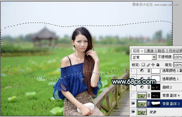 Photoshop给外景女孩添加金色黄昏效果图,PS教程,图老师教程网