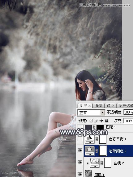 Photoshop给河边女孩添加暴风雨效果图,PS教程,图老师教程网