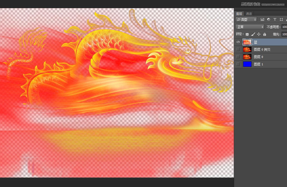 Photoshop巧用通道工具抠出火焰中国龙,PS教程,图老师教程网