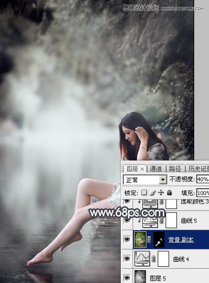 Photoshop给河边女孩添加暴风雨效果图,PS教程,图老师教程网