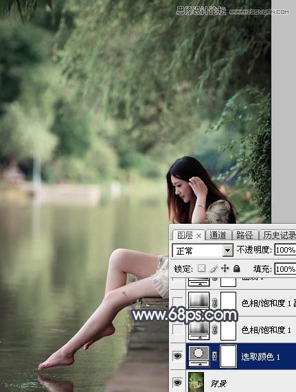 Photoshop给河边女孩添加暴风雨效果图,PS教程,图老师教程网