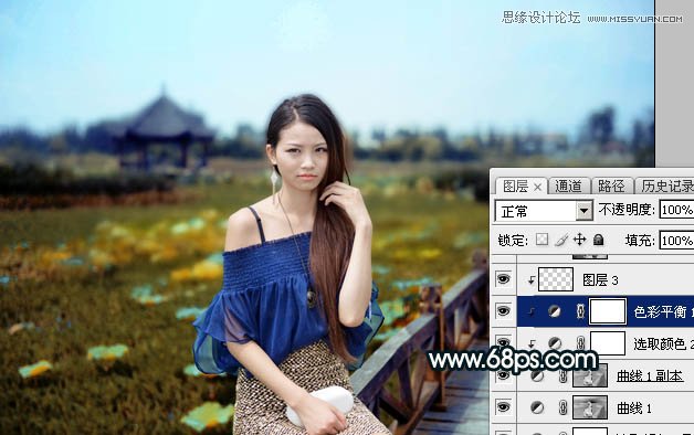 Photoshop给外景女孩添加金色黄昏效果图,PS教程,图老师教程网