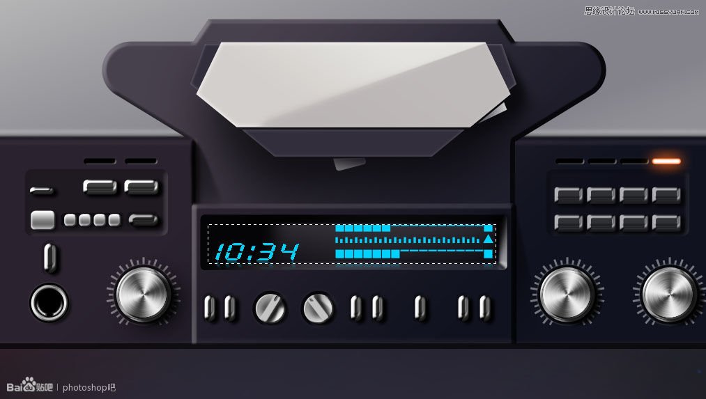 Photoshop临摹超逼真的录音机图标教程,PS教程,图老师教程网