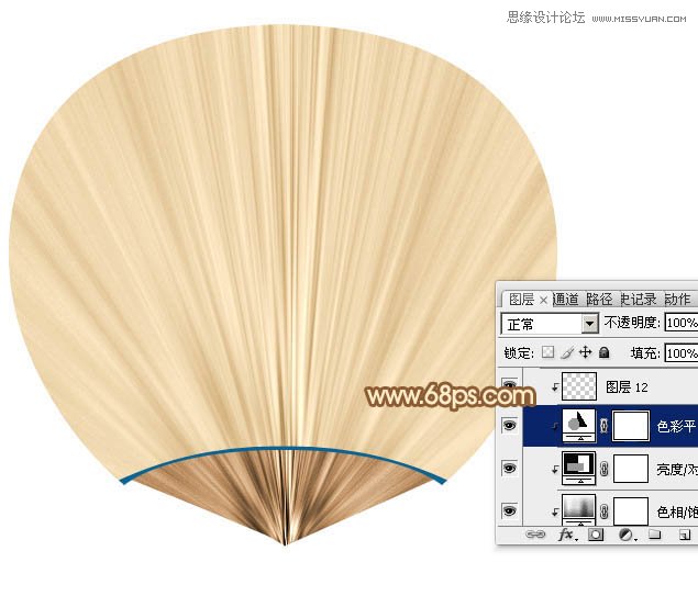 Photoshop绘制夏季逼真的棕扇效果图,PS教程,图老师教程网