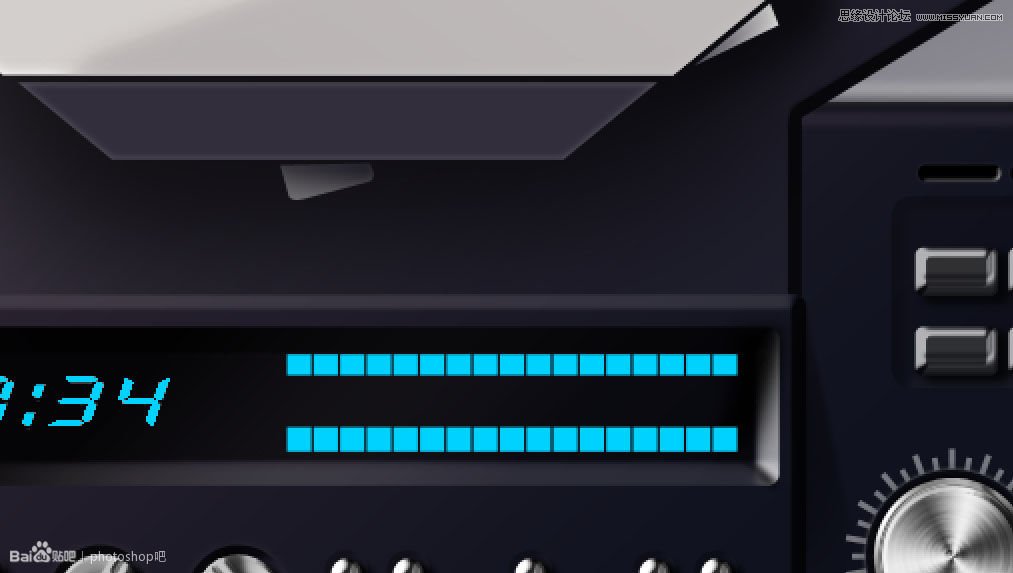 Photoshop临摹超逼真的录音机图标教程,PS教程,图老师教程网