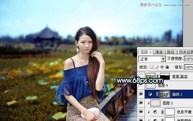 Photoshop给外景女孩添加金色黄昏效果图,PS教程,图老师教程网