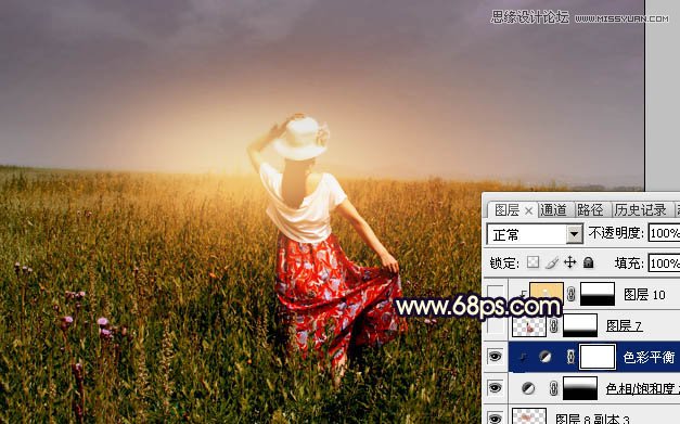 Photoshop调出外景人像日出唯美效果图,PS教程,图老师教程网