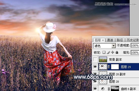 Photoshop调出草原人像复古唯美后期效果,PS教程,图老师教程网