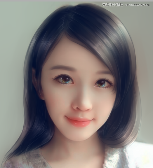 Photoshop给可爱女孩私房照转手绘效果,PS教程,图老师教程网