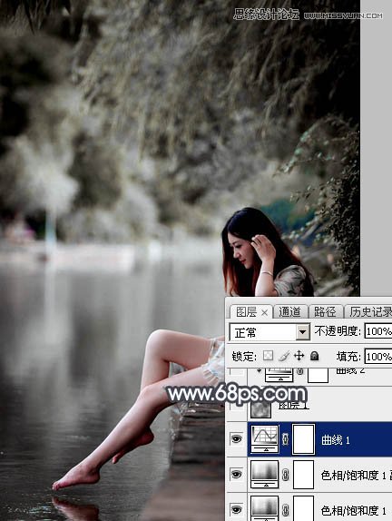 Photoshop给河边女孩添加暴风雨效果图,PS教程,图老师教程网