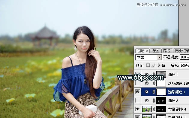 Photoshop给外景女孩添加金色黄昏效果图,PS教程,图老师教程网