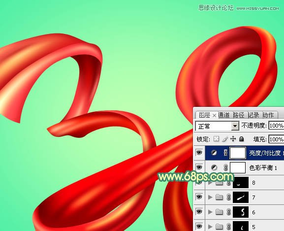 Photoshop制作飘带效果38艺术字教程,PS教程,图老师教程网