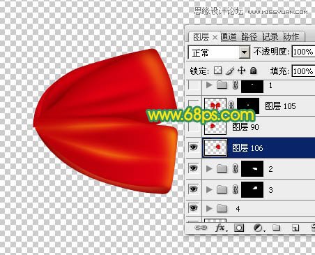 Photoshop绘制精致的红色蝴蝶结教程,PS教程,图老师教程网