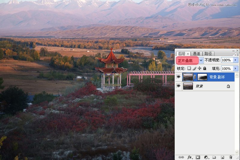 Photoshop给野外风景照片添加艳丽的色彩,PS教程,图老师教程网