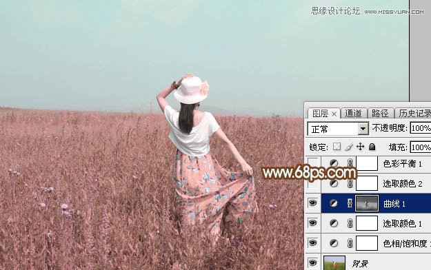 Photoshop调出外景人像韩系粉色效果图,PS教程,图老师教程网