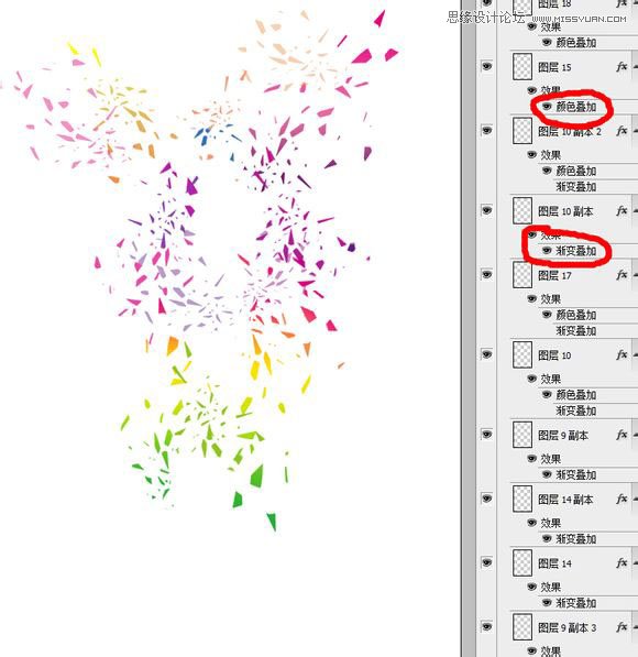 Photoshop制作碎片打散效果的炫彩人物剪影,PS教程,图老师教程网