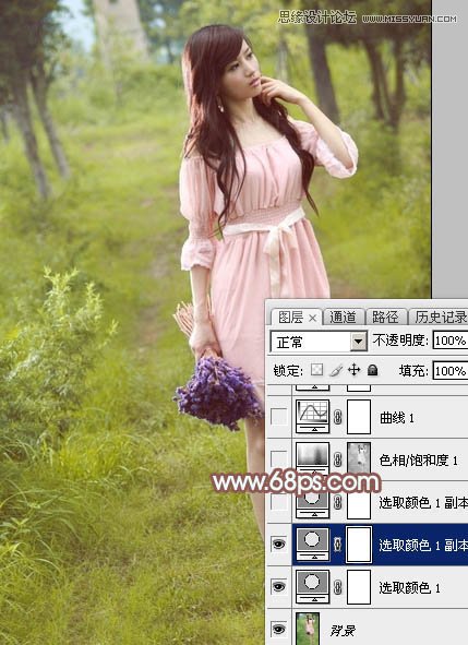 Photoshop调出外景女孩唯美逆光效果图,PS教程,图老师教程网