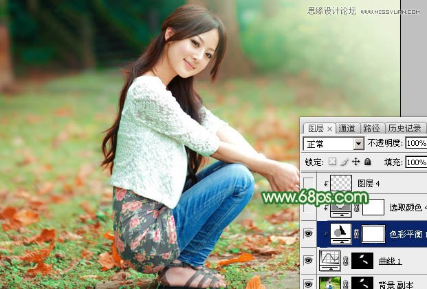 Photoshop调出春季女孩秋季唯美效果,PS教程,图老师教程网