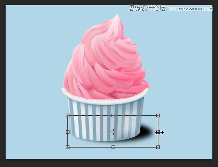 Photoshop绘制美味可口的冰淇淋图标教程,PS教程,图老师教程网