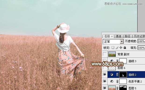 Photoshop调出外景人像韩系粉色效果图,PS教程,图老师教程网