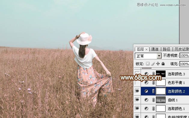 Photoshop调出外景人像韩系粉色效果图,PS教程,图老师教程网