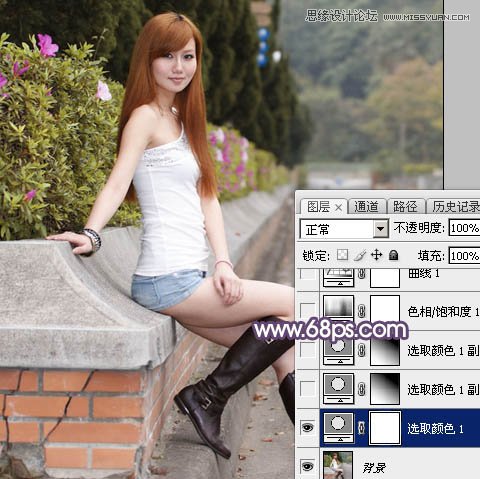 Photoshop调出路边女孩唯美的逆光效果,PS教程,图老师教程网