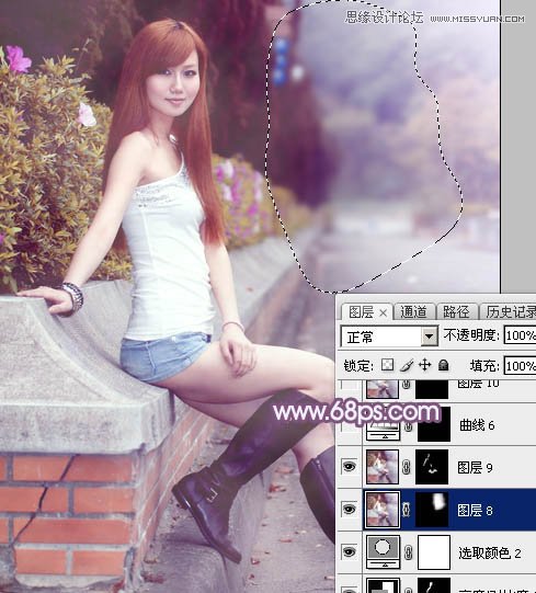 Photoshop调出外景美女唯美逆光效果,PS教程,图老师教程网