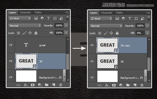 Photoshop制作金属质感的3D立体字教程,PS教程,图老师教程网