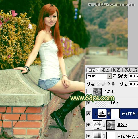 Photoshop调出人像照片复古黄色调效果,PS教程,图老师教程网