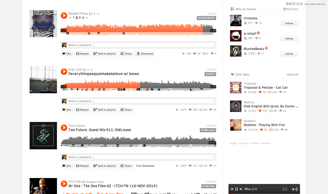 手把手教你打造全新的SoundCloud网站,PS教程,图老师教程网