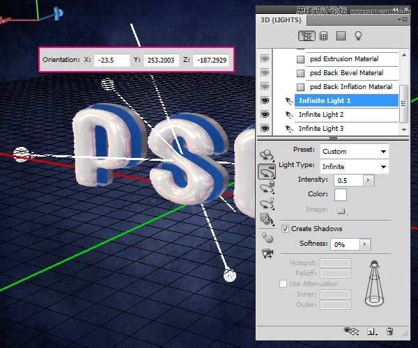 Photoshop创建有光泽的塑料3D文字教程,PS教程,图老师教程网