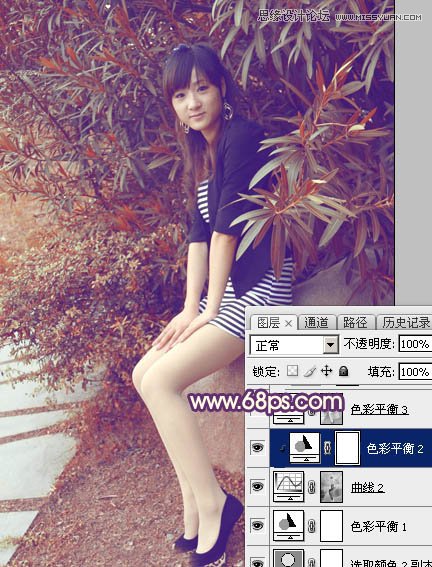 Photoshop调出外景女孩秋季唯美黄色调,PS教程,图老师教程网