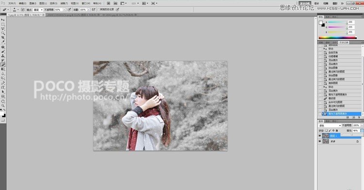 Photoshop详细把人像照片转成雪景效果,PS教程,图老师教程网