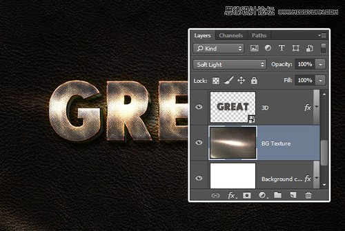 Photoshop制作金属质感的3D立体字教程,PS教程,图老师教程网