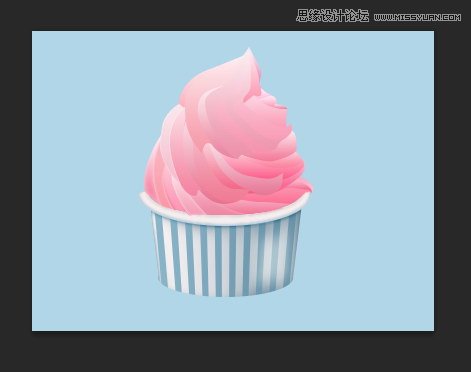 Photoshop绘制美味可口的冰淇淋图标教程,PS教程,图老师教程网