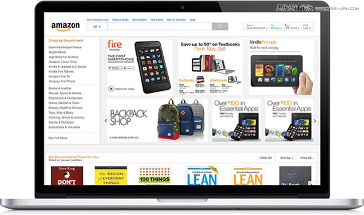 22位优秀设计师对Amazon重设计稿分享,PS教程,图老师教程网